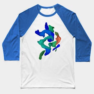 Color Brush Paint Design Baseball T-Shirt